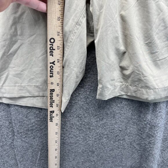 Footjoy Polo Shorts Men 33 Khaki Chino Flat Polyester Tan Beige Golf Performance - Picture 6 of 11